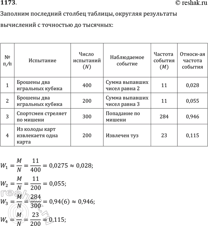Изображение 1173 Заполнить последний столбец таблицы, округляя результаты вычислений с точностью до...