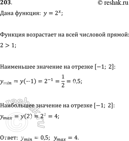 Изображение Упр.203 ГДЗ Алимов 10-11 класс