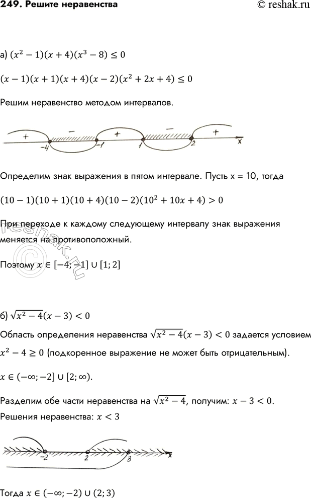 Изображение Упр.249 ГДЗ Колмогоров 10-11 класс