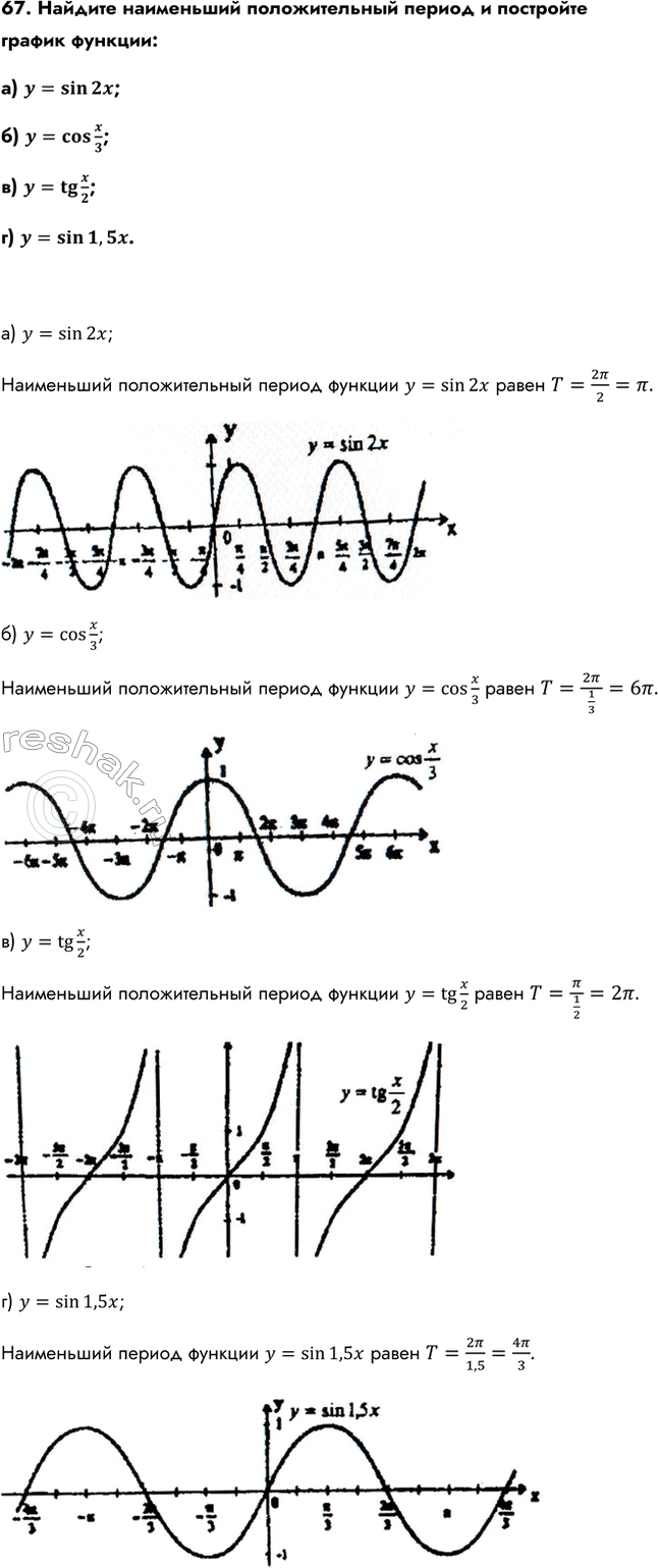 Изображение Упр.67 ГДЗ Колмогоров 10-11 класс