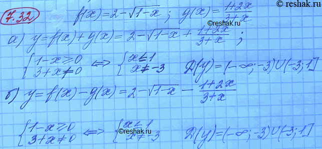 Изображение Упр.7.32 ГДЗ Мордковича 10 класс профильный уровень