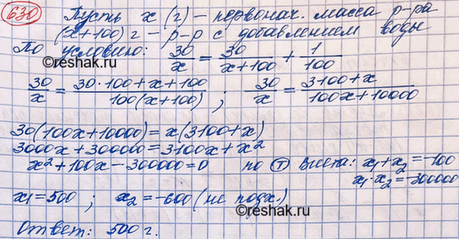 Изображение В водный раствор соли добавили 100 г воды. В результате концентрация соли в растворе...