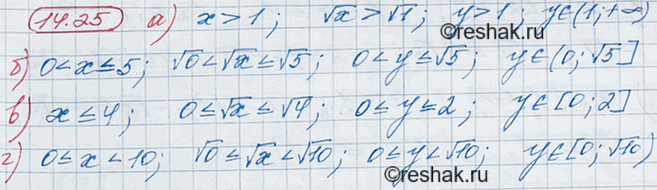 Изображение Упр.14.25 ГДЗ Мордкович 8 класс