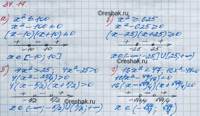 Изображение Упр.37.17 ГДЗ Мордкович 8 класс