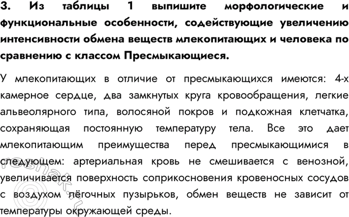 Изображение 3. Из таблицы 1 выпишите морфологические и функциональные особенности, содействующие...