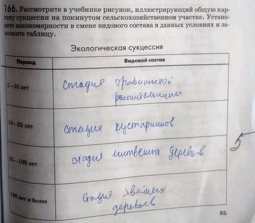 Изображение 1 66. Рассмотрите в учебнике рисунок, иллюстрирующий общую картину сукцессии на покинутом...
