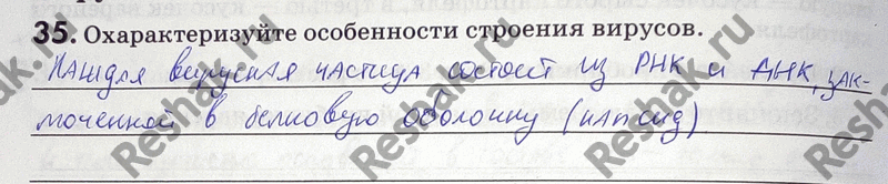 Изображение Упр.35 ГДЗ Рабочая тетрадь Пасечник 9 класс