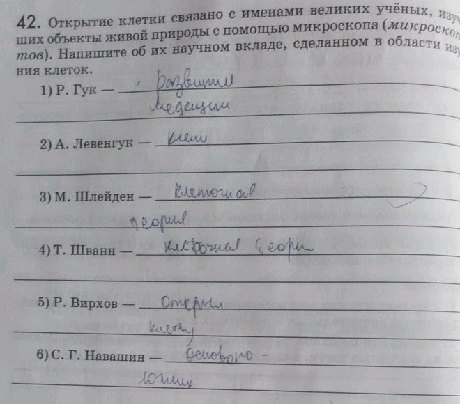 Изображение 42. Открытие клетки связано с именами великих учёных, изучавших объекты живой природы с...