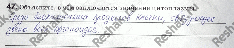 Изображение Упр.47 ГДЗ Рабочая тетрадь Пасечник 9 класс