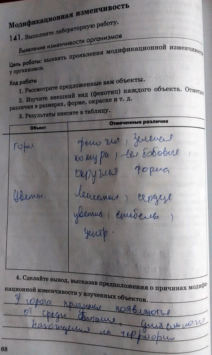 Изображение 1 41. Выполните лабораторную работу.  Выявление изменчивости организмов Цель работы: выявить...
