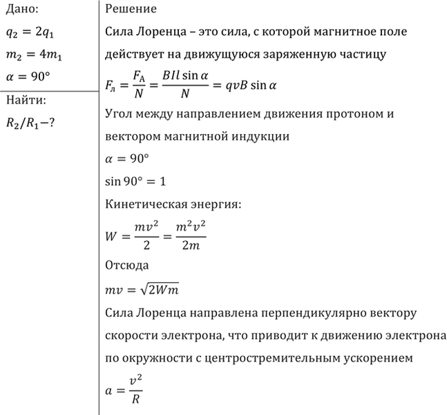 Изображение Протон и а-частица влетают в однородное магнитное поле перпендикулярно линиям индукции....