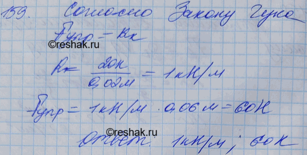 Изображение Два мальчика растягивают резиновый жгут, прикрепив к его концам динамометры. Когда жгут...
