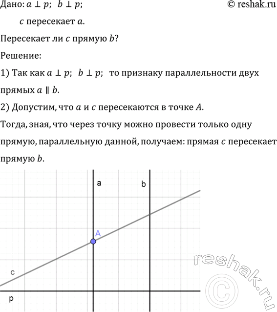 Изображение Найдите все углы, образованные при пересечении двух параллельных прямых а и Ь секущей с, если: а) один из углов равен 150°; б) один из углов на 70° больше...