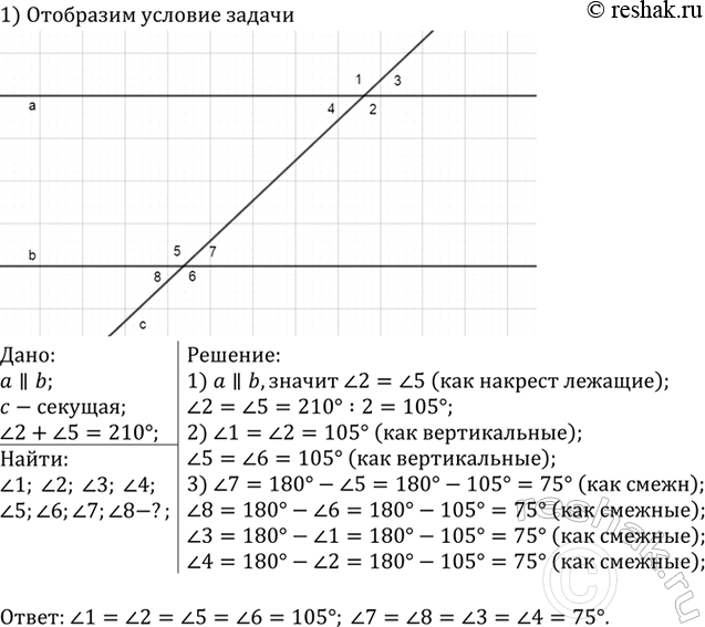 Изображение угол ABC = 70°, a угол BCD= 110°. Могут ли прямые АВ и CD быть: а) параллельными; б)...