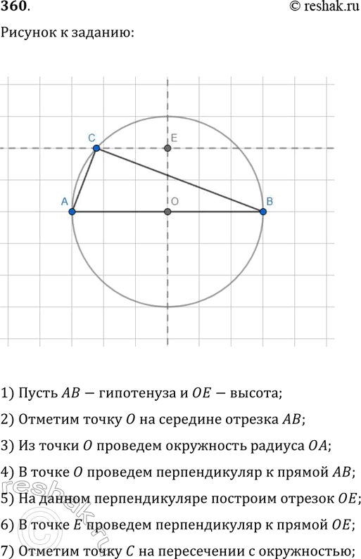 Изображение Постройте треугольник по периметру, одному из углов и высоте, проведённой из вершины другого...