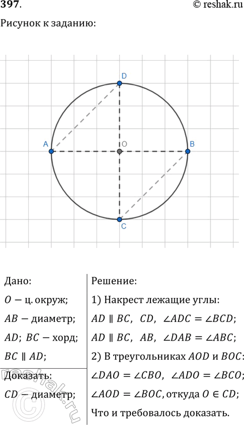 Изображение Постройте равнобедренную трапецию ABCD: а) по основанию AD, углу А и боковой стороне АВ; б) по основанию ВС, боковой стороне АВ и диагонали...