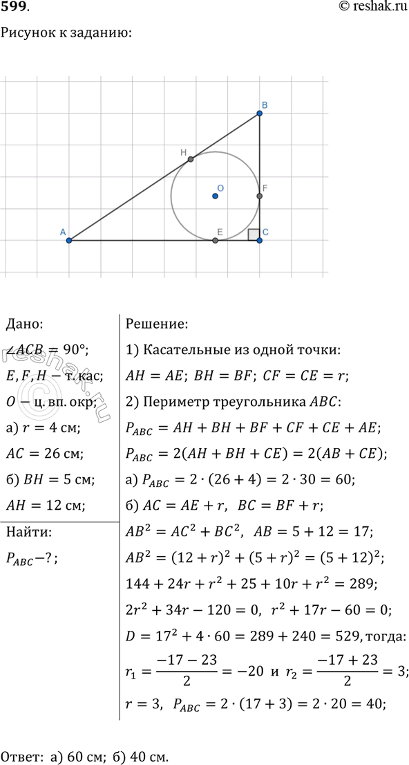 Изображение Найдите площадь равнобедренной трапеции с основаниями 2 см и 6 см, если угол при большем основании равен...