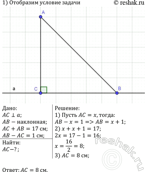Изображение Докажите, что все точки плоскости, расположенные по одну сторону от данной прямой и равноудалённые от неё, лежат на прямой, параллельной...
