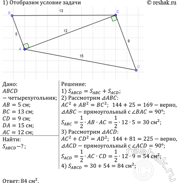 Изображение На стороне AD параллелограмма ABCD отмечена точка К так, что АК = 1/4KD. Диагональ АС и отрезок ВК...