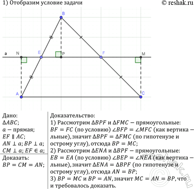 Изображение Четырёхугольник ABCD описан около окружности радиуса г. Известно, что АВ : CD = 2 : 3, AD : ВС = 2 : 1. Найдите стороны четырёхугольника, если его площадь равна...