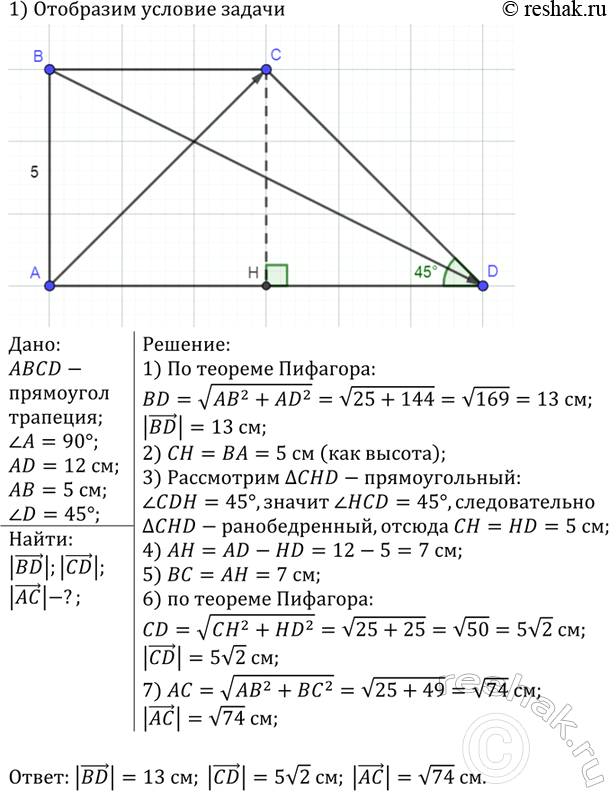 Изображение Найдите	координаты вектора АВ, зная координаты его начала и конца: а) А (2; 7), В (-2; 7); б) А (-5; 1), В (-5; 27); в) А (-3; 0), В (0; 4); г) А (0; 3), В (-4;...