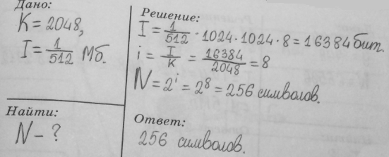 Изображение 7 Количество информации в сообщении, содержащем 2048 символов, составляет 1/512часть мегабайта....