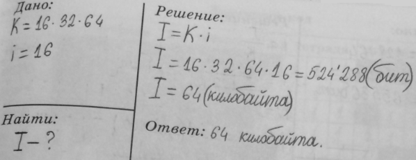 Изображение 70. Реферат, набранный на компьютере, содержит 16 страниц, на каждой странице 32 строки, в каждой...