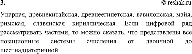 Изображение 3. Цифры каких систем счисления приведены на рис. 1.1?    Унарная, древнекитайская,...