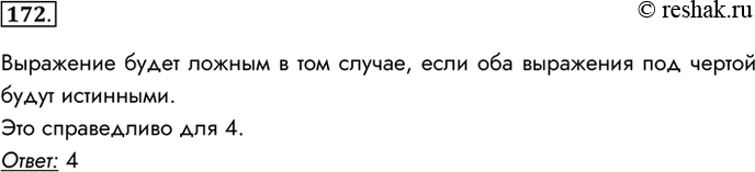 Изображение 172. Для какого из указанных значений X ложно выражение (X >3)^(Х >2) ? B ответе укажите только число...