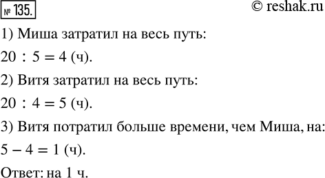 Изображение ﻿От деревни Ивантеево до села Вороново 20 км. Миша шёл из Иван-теева до Воронова со скоростью...
