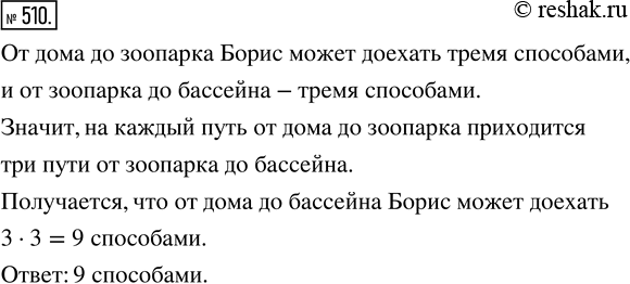 Изображение ﻿У Бориса до тренировки по плаванию оставалось время, и он решил съездить в зоопарк. От дома...