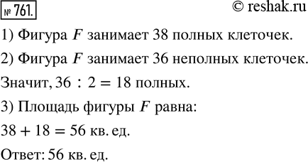 Изображение ﻿Вычислите площадь фигуры, изображённой на рисунке, пользуясь алгоритмом:  1) посчитайте,...
