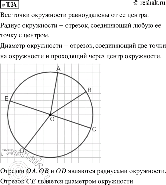 Изображение ﻿Каким свойством обладают точки окружности? Какой отрезок называют радиусом окружности?...