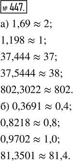 Изображение ﻿Округлите дроби:  а) 1,69; 1,198; 37,444; 37,5444; 802,3022 до целых;  б) 0,3691; 0,8218; 0,9702; 81,3501 до...