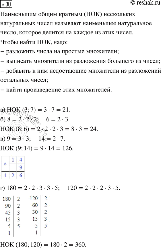 Изображение Задание 30 Вариант 1 Самостоятельная работа ГДЗ Дидактические материалы Чесноков 6 класс