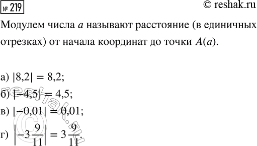 Изображение Задание 219 Вариант 2 Самостоятельная работа ГДЗ Дидактические материалы Чесноков 6 класс