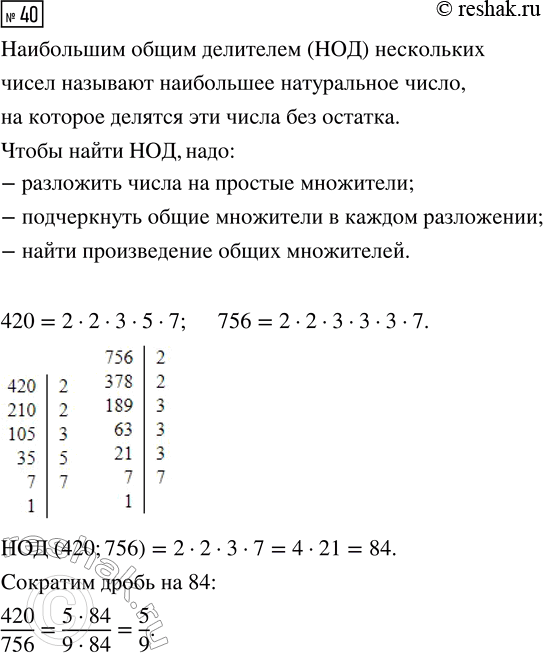 Изображение Задание 40 Вариант 2 Самостоятельная работа ГДЗ Дидактические материалы Чесноков 6 класс