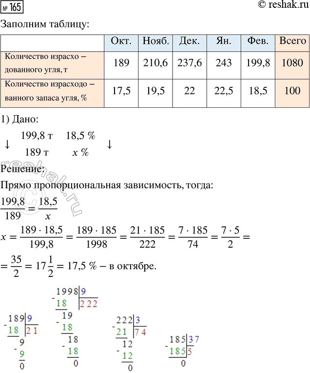 Изображение Задание 165 Вариант 4 Самостоятельная работа ГДЗ Дидактические материалы Чесноков 6 класс